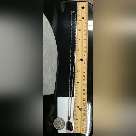 Amethyst Necklace Natural Gemstone Crystal Pendant Stainless-Steel Chain Purple - Picture 16 of 17